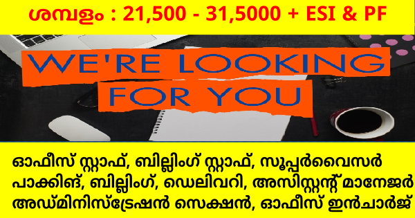 TG ഗ്രൂപ്പിന്റെ ഓഫീസ് ഫാക്ടറി സൂപ്പർമാർക്കറ്റ് ഡിവിഷനുകളിൽ 144 ഒഴിവുകൾ