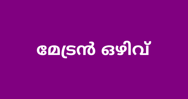 മേട്രൻ ഒഴിവ്