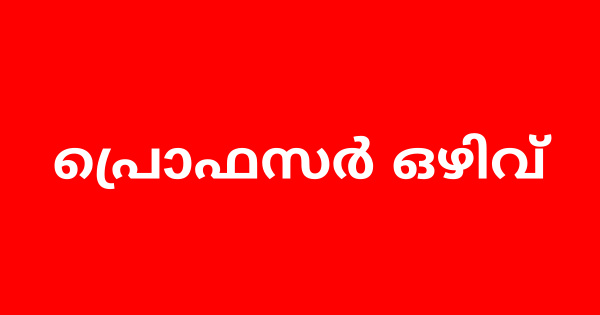 പ്രൊഫസർ ഒഴിവ്