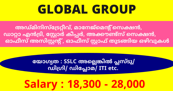 GLOBAL GROUP ൽ സ്ഥിര നിയമനം
